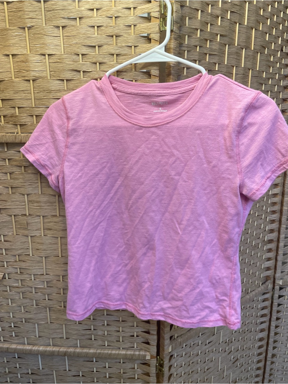 Hollister Light Pink Short Sleeve Crew Tee